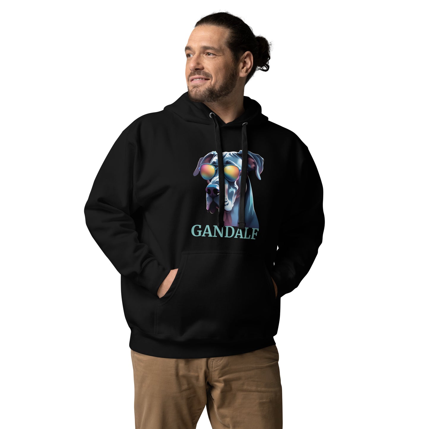 Sweat à Capuche 65% Coton 35% Polyester - Dogue Allemand Personnalisable