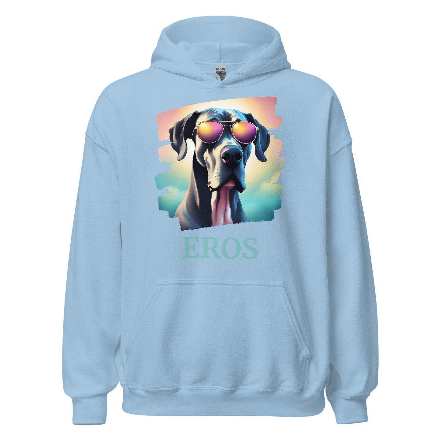 Sweat à Capuche 50% Coton 50% Polyester - Dogue Allemand Personnalisable