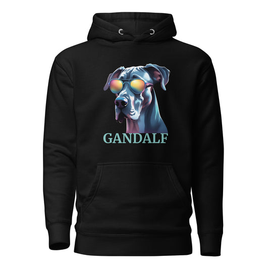 Sweat à Capuche 65% Coton 35% Polyester - Dogue Allemand Personnalisable
