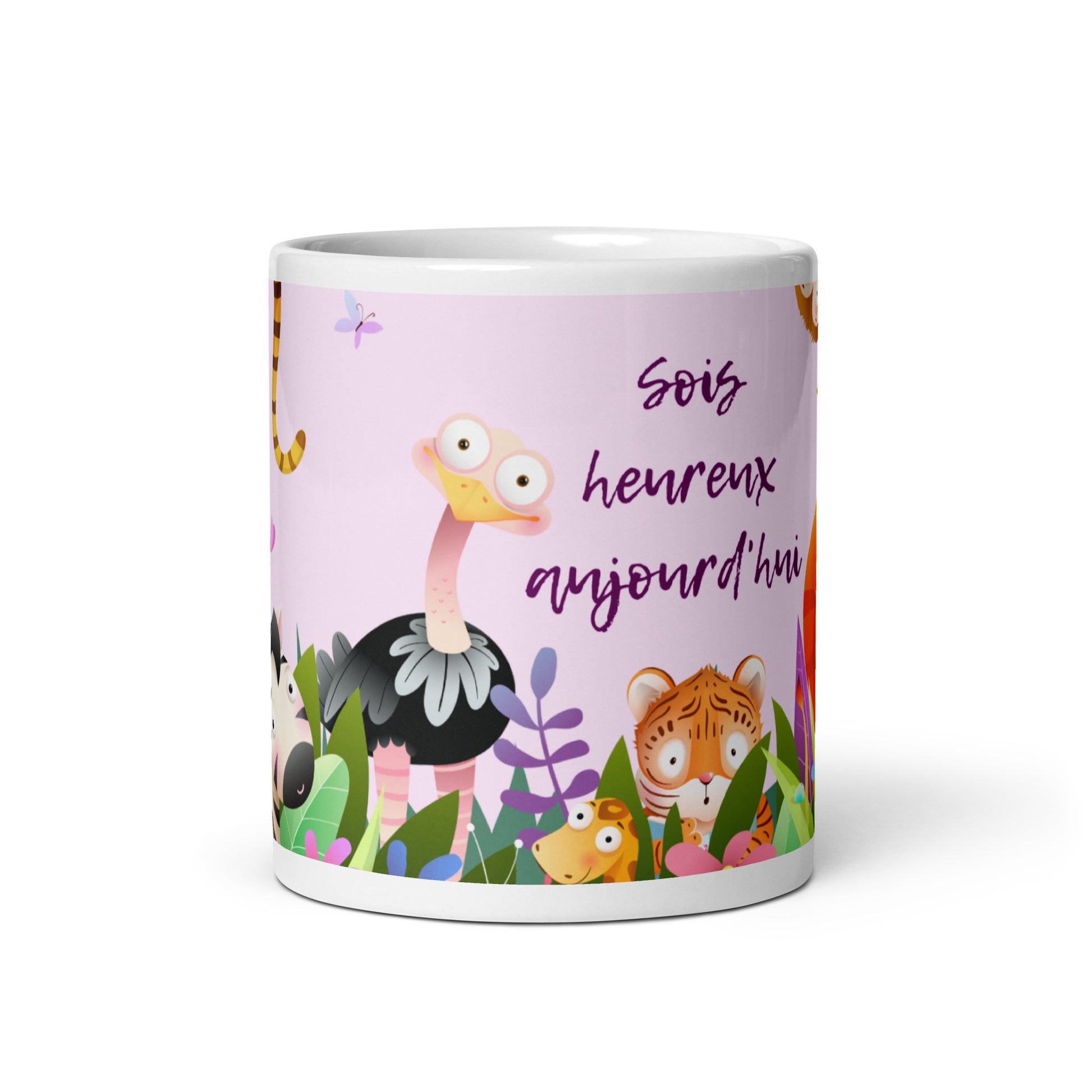 Tasse jungle " sois heureux aujourd'hui" 11 oz
