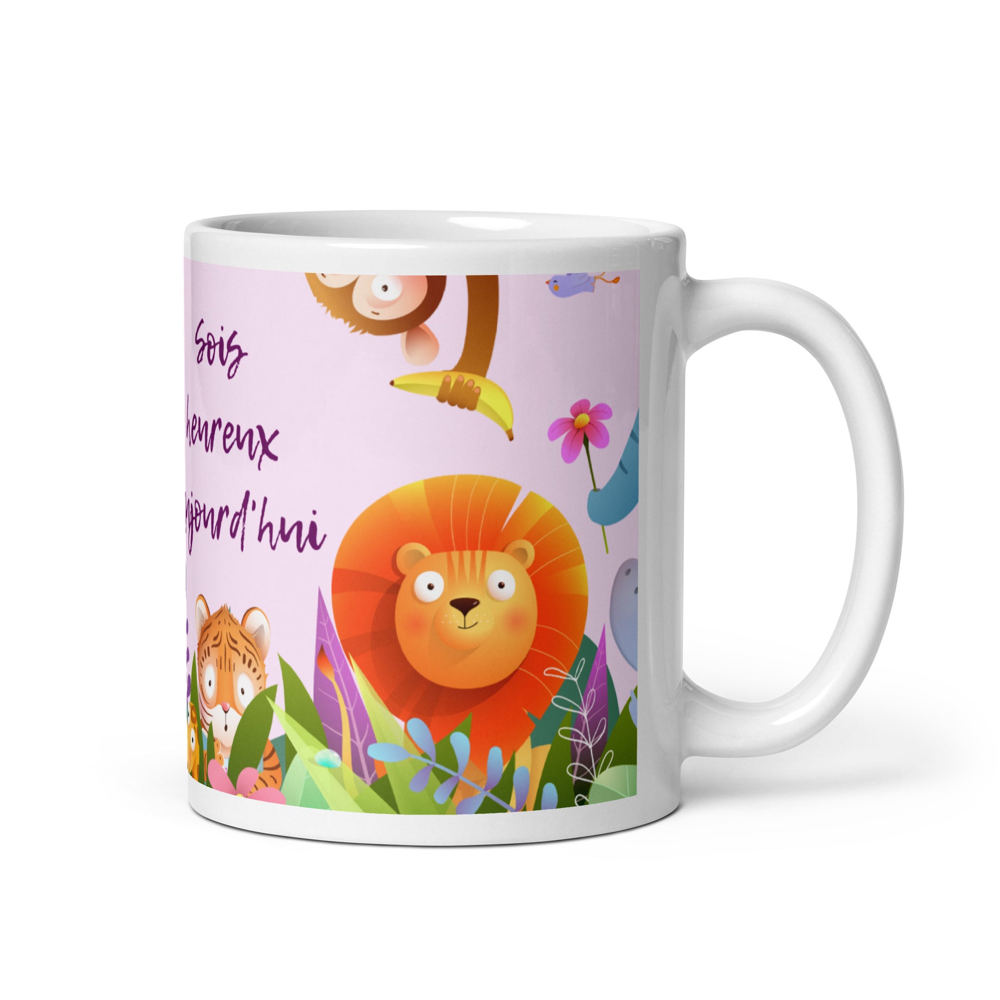 Tasse jungle " sois heureux aujourd'hui" 11 oz 