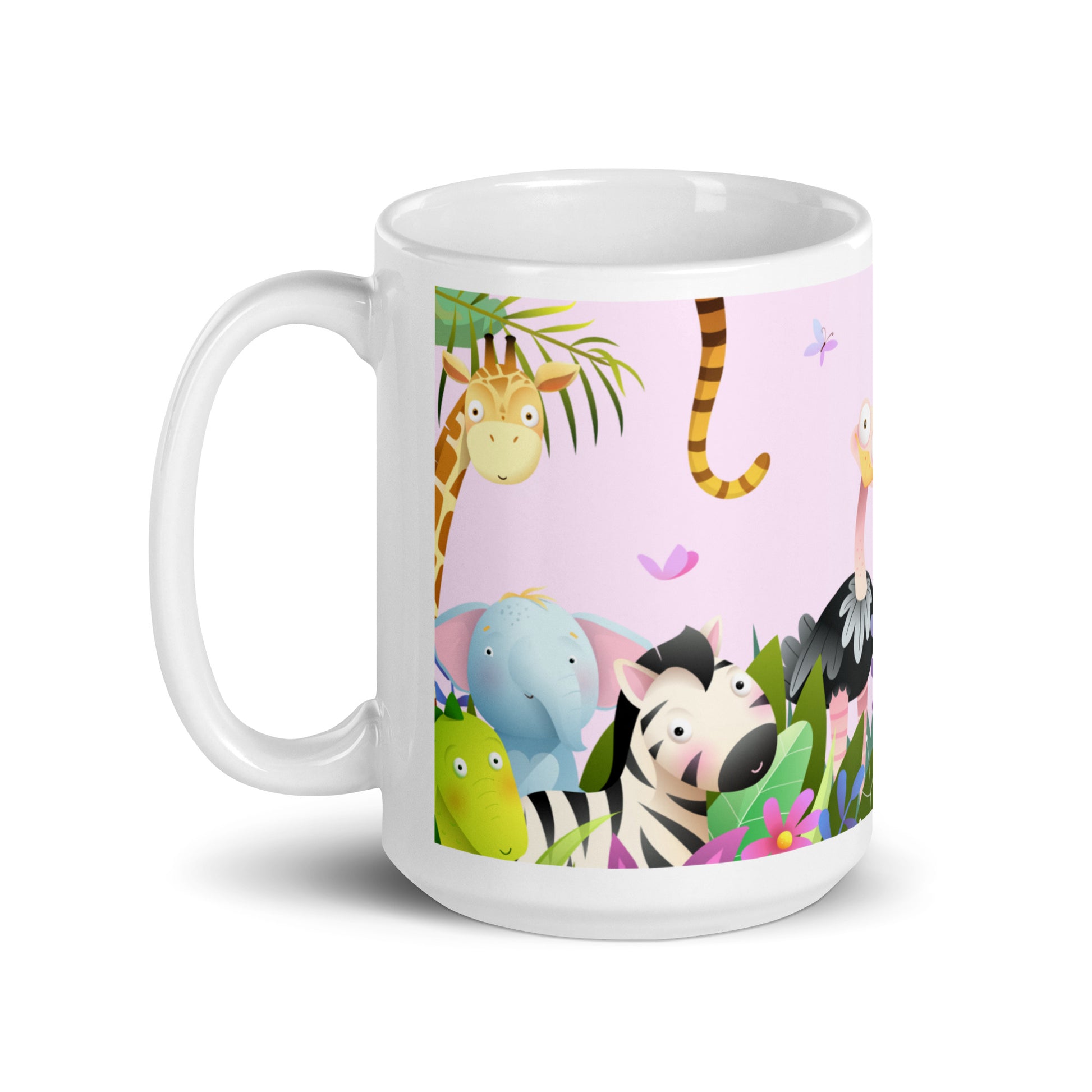 Tasse jungle " sois heureux aujourd'hui" 15 oz